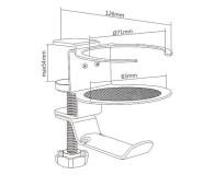 Spacetronik Uchwyt na słuchawki i kubek do biurka SPB-020B Czarny - 1153989 - zdjęcie 3